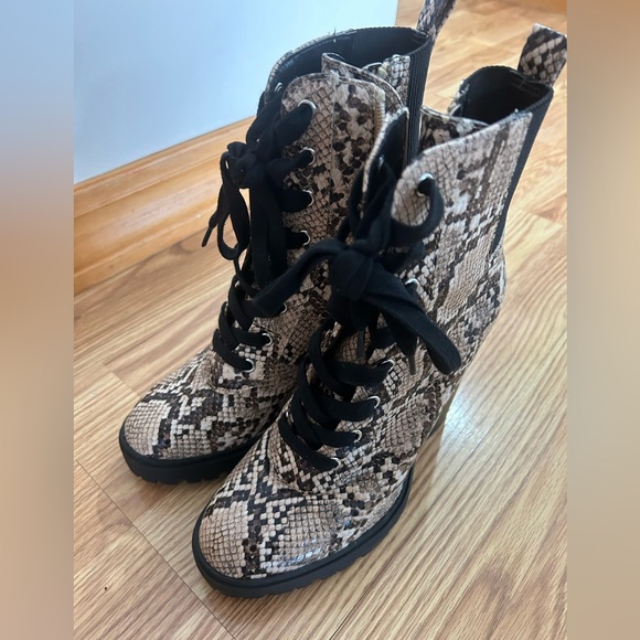 Steve Madden snake print lace up booties - Picture 6 of 6